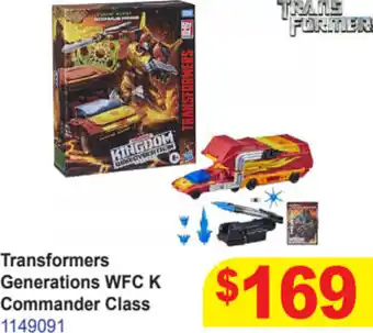 Mr Toys Transformers Generations WFC K Commander Class offer