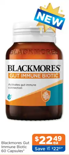 Good Price Pharmacy Blackmores Gut Immune Biotic offer