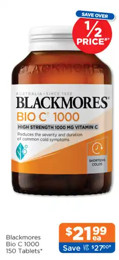 Good Price Pharmacy Blackmores Bio C 1000 offer