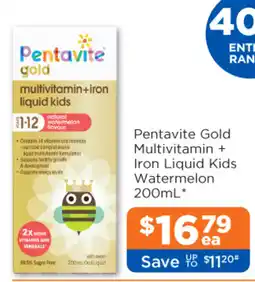 Good Price Pharmacy Pentavite Gold Multivitamin + Iron Liquid Kids offer