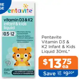 Good Price Pharmacy Pentavite Vitamin D3 & K2 Infant & Kids Liquid offer