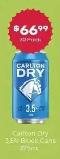 IGA Liquor Carlton Dry 3.5% Block Cans offer