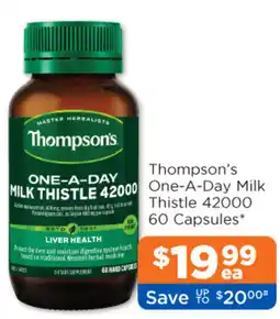 Good Price Pharmacy Thompson's One-A-Day Milk Thistle 42000 offer
