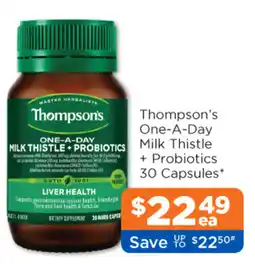 Good Price Pharmacy Thompson's One-A-Day Milk Thistle + Probiotics offer