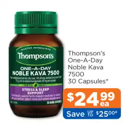 Good Price Pharmacy Thompson's One-A-Day Noble Kava 7500 offer