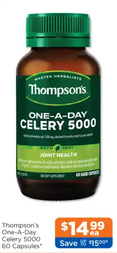 Good Price Pharmacy Thompson's One-A-Day Celery 5000 offer