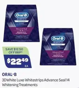 Health Save Oral-B 3DWhite Luxe Whitestrips Advance Seal offer