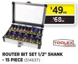 Gasweld Tool Centre Router Bit Set 1/2" Shank offer
