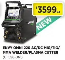 Gasweld Tool Centre Unimig Envy Omni 220 Ac/Dc Mig/Tig/Mma Welder/Plasma Cutter offer