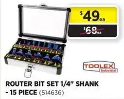 Gasweld Tool Centre Router Bit Set 1/4" Shank offer