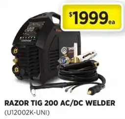 Gasweld Tool Centre Razor TIG 200 AC/DC Welder offer