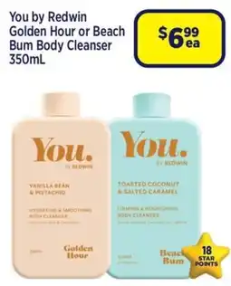 Star Discount Chemist You by Redwin Golden Hour or Beach Bum Body Cleanser offer