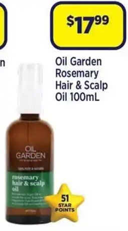 Star Discount Chemist Oil Garden Rosemary Hair & Scalp Oil offer
