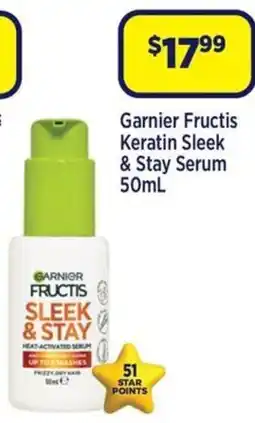 Star Discount Chemist Garnier Fructis Sleek & Stay Serum offer