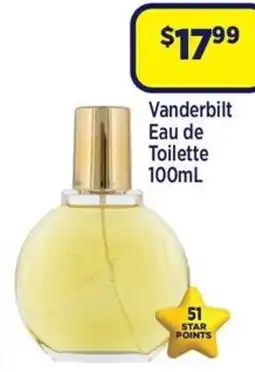 Star Discount Chemist Vanderbilt Eau de Toilette offer