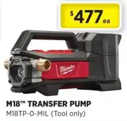 Gasweld Tool Centre Milwaukee M18™ Transfer Pump offer