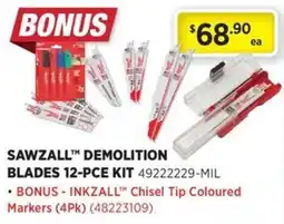 Gasweld Tool Centre SAWZALL™ DEMOLITION BLADES 12-PCe KIT offer