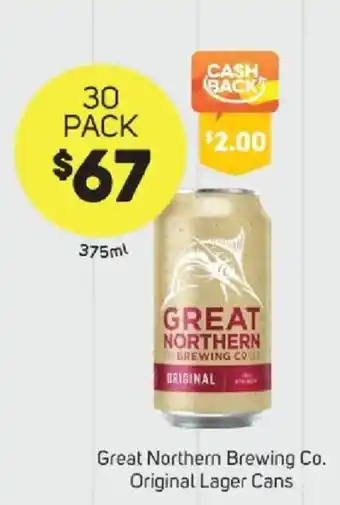 Great Northern Brewing Co. Original Lager Cans