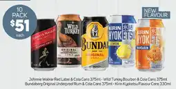 Foodland Johnnie Walker Red Label & Cola Cans - Wild Turkey Bourbon & Cola Cans offer