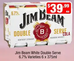 Liquor Stax Jim Beam White Double Serve offer