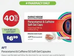 Health Save AFT Paracetamol & Caffeine 50 Soft Gel Capsules offer