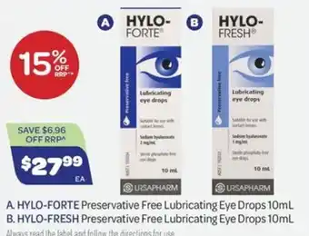 HYLO-FORTE Preservative Free Lubricating Eye Drops