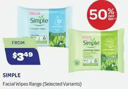 Health Save Simple Facial Wipes Range offer