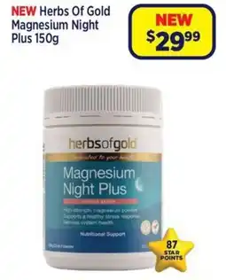 Star Discount Chemist Herbs Of Gold Magnesium Night Plus offer