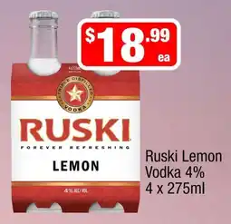 Liquor Stax Ruski Lemon Vodka offer