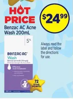 Star Discount Chemist Benzac AC Acne Wash offer