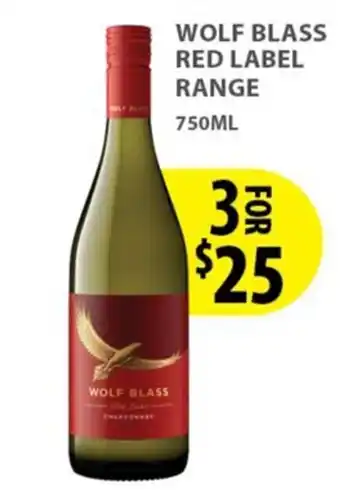 Wolf Blass Red Label Range