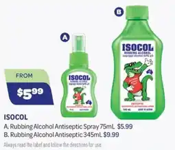 Health Save Isocol Rubbing Alcohol Antiseptic Spray offer