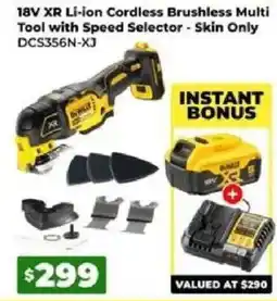 Sydney Tools DeWalt 18V XR Li-ion Cordless Brushless Multi Tool offer