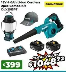 Sydney Tools Makita 18V 4.0Ah Li-ion Cordless 2pce Combo Kit offer
