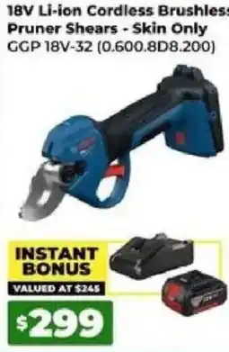 Sydney Tools Bosch 18V Li-ion Cordless Brushless Pruner Shears - Skin Only offer