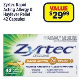 Star Discount Chemist Zyrtec Rapid Acting Allergy & Hayfever Relief offer