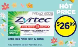 Star Discount Chemist Zyrtec Rapid Acting Relief 30 Tablets offer