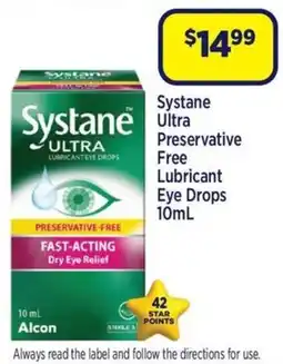 Star Discount Chemist Systane Ultra Preservative Free Lubricant Eye Drops offer