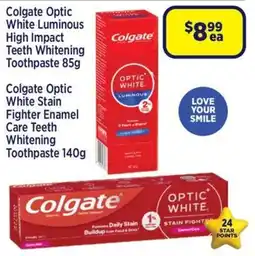 Star Discount Chemist Colgate Optic White Luminous High Impact Teeth Whitening Toothpaste offer