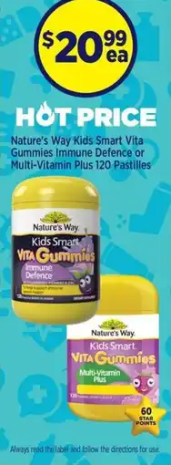 Star Discount Chemist Nature's Way Kids Smart Vita Gummies Immune Defence or Multi-Vitamin Plus offer