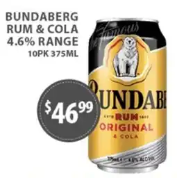 Star Liquor Bundaberg Rum & Cola offer