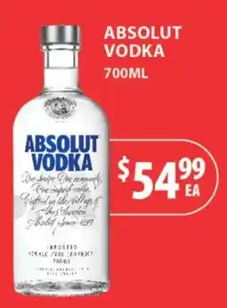 Star Liquor Absolut Vodka offer