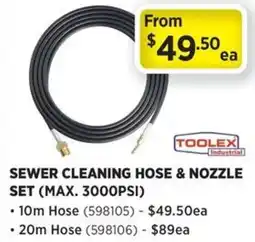 Gasweld Tool Centre Sewer Cleaning Hose & Nozzle Set offer