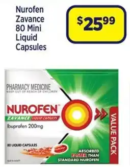 Star Discount Chemist Nurofen Zavance 80 Mini Liquid Capsules offer