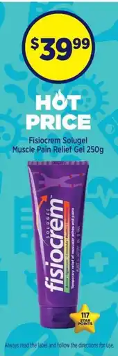 Star Discount Chemist Fisiocrem Solugel Muscle Pain Relief Gel offer