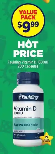 Star Discount Chemist Faulding Vitamin D 1000IU offer