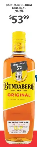 Star Liquor Bundaberg Rum Original offer