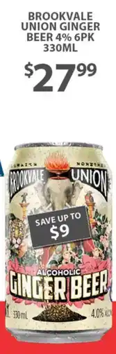 Star Liquor Brookvale union ginger beer 4% 6pk offer