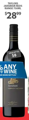 Star Liquor Taylors jaraman reds range offer