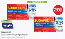 Health Save Sudafed PE Sinus + Pain Relief Day & Night offer